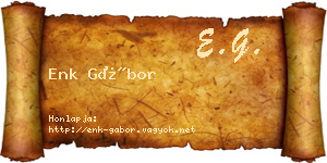 Enk Gábor névjegykártya