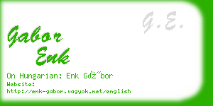 gabor enk business card